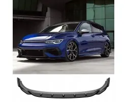 Splitter delantero para VW Golf MK8 R 2020-2024 en ABS negro para parachoques deportivo