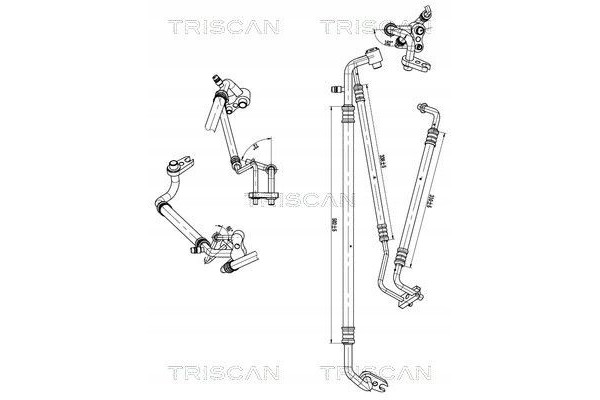 AIR CONDITIONING CABLE OPEL CORSA E 1 4 2014 TRISCAN 9010 24003