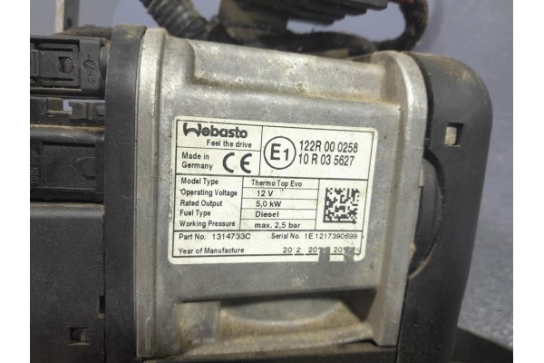 Calefactor Auxiliar Webasto para Opel Astra J (2009-Presente) - Número