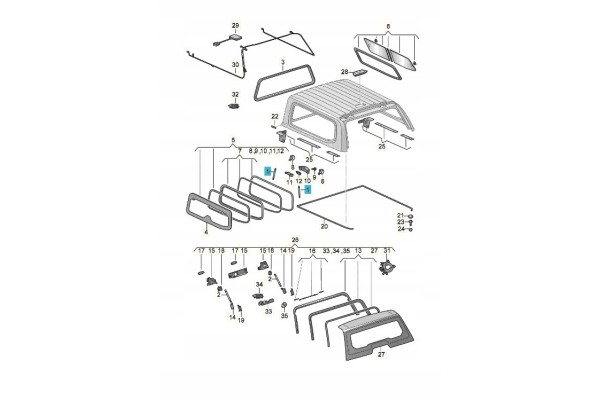 2HJ071810 Amarok gas springs side window 2 pcs Oryg ACCESSORIES VW Catalog number of the part 2HJ071810