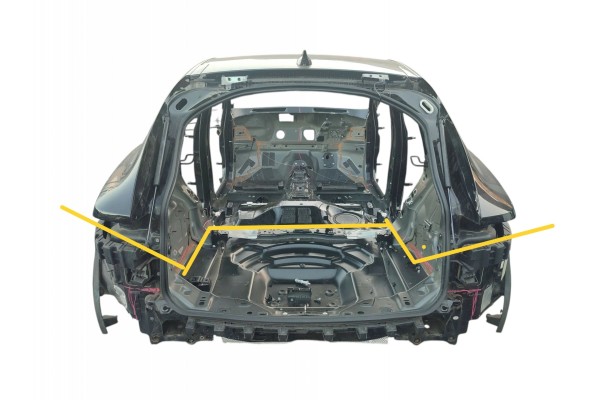 REAR BELT BATH JAGUAR E PACE 2017 2020 PAINT CODE PAB SANTORINI BLACK