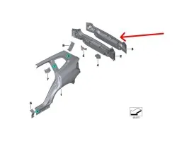Refuerzo Trasero Exterior Parachoques BMW X3 G01 LCI 2017-2024 (Modelo Facelift)