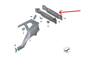 BMW X3 G01 LCI 17 24 Rear belt external reinforcement lifting