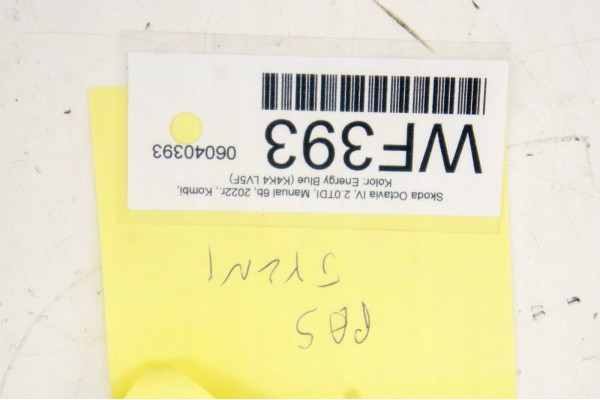 Cinturón de Seguridad Trasero WF393 para Skoda Octavia IV Familiar (Co
