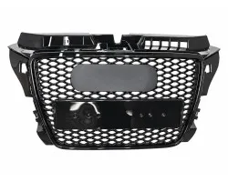 Rejilla frontal para Audi A3 8P (2008-2011) estilo RS3, negra
