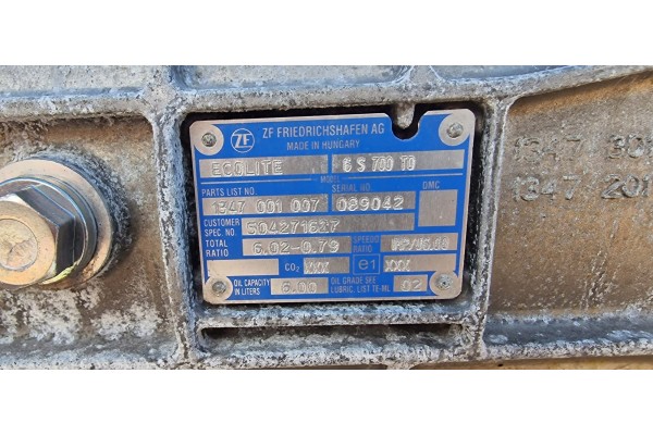 Caja de Cambios ZF Ecolite 6S700T0 para EUROCARGO TGL, VOLVO FL, DAF L