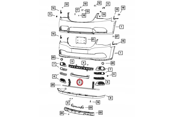 Barra de refuerzo del parachoques delantero para Chrysler Town Country