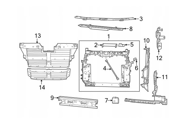 JEEP GRAND CHEROKEE WL 2021 21 REINFORCEMENT FRONT LOCK BELT Packaging status original
