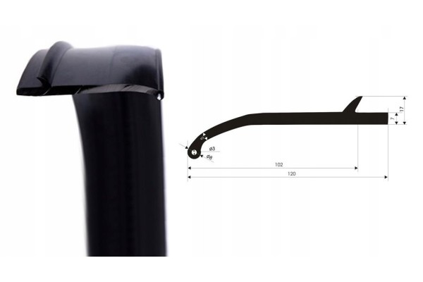 Profile K100 expands by 100mm The set consists of 4 sections of 1 6m In ko