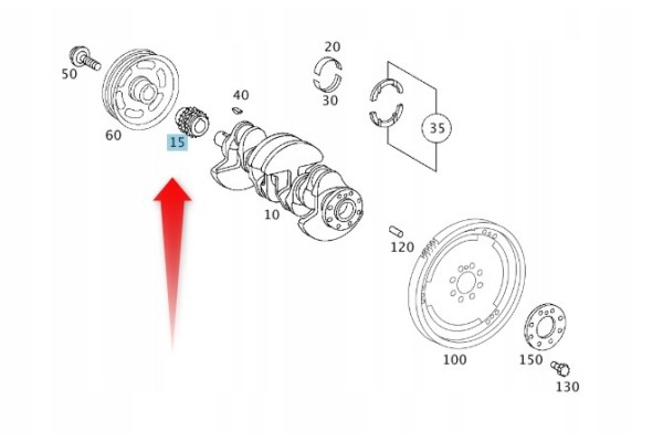 MERCEDES A2660520103 TIMING DRIVE WHEEL Part manufacturer Mercedes Benz OE