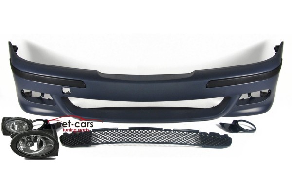 BUMPER FRONT BMW E39 95 03 FRONT M5 POWER M PACKAGE HALOGENS CHROME Packaging status original