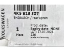 AUDI A6 C8 SEDAN REAR BODY BELT REAR WALL REINFORCEMENT OE 4K5813307 Catalog number of the original 4K5813307 4K5 813 307