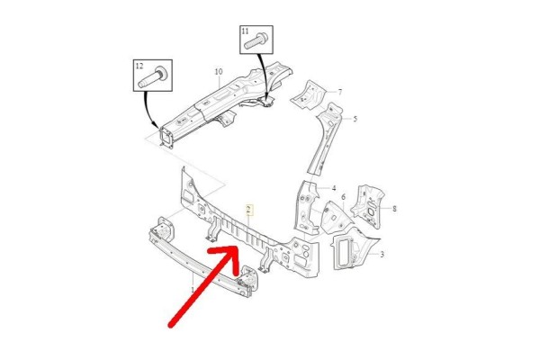 Volvo XC60 II 17 Belt rear reinforcement plating