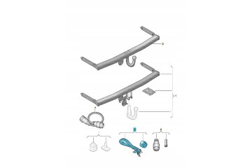 7E5055202A Electric hitch mounting kit for T6 Oryg ACCESSORIES VW Part manufacturer Volkswagen OE