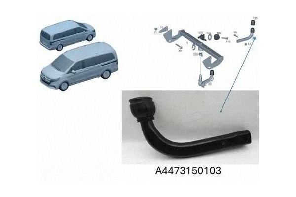Pull out hook Mercedes Benz Vito Viano W447 A447315010364 Part manufacturer Mercedes Benz OE