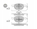 GALFER SDT 2105900 brake pads front Volvo C30 S40 II V50 C70