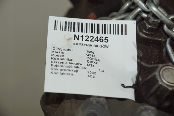 GEARBOX M24 1 0 58 KM OPEL CORSA C Catalog number of the part M24