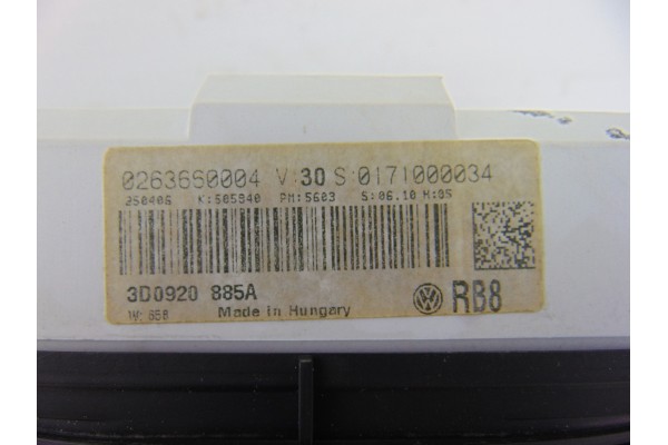 3D0920885A CUADRO INSTRUMENTOS VOLKSWAGEN PHAETON (3D2/3D8)