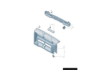 Skoda Fabia 3 III HB 14 Belt rear center wall lower reinforcement 6V6 5D