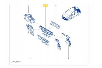 Reinforcement rear belt Dacia Sandero III BJI 2021