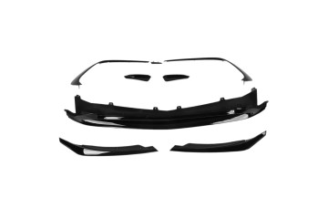 Bullish Black Front Bumper Aero Splitter Lip Kit Replacement for 16 Car type passenger cars