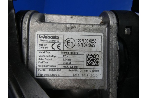 VOLVO V90 II S90 XC90 XC60 PARKING HEATER WEBASTO DIESEL PUMP SET Car type passenger cars
