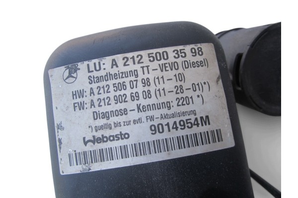 Webasto DIESEL Mercedes W212 Lift 3 0 CDI Car type passenger cars