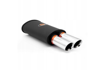 Sports silencer RM214 with two polished tips Part manufacturer RM Motors