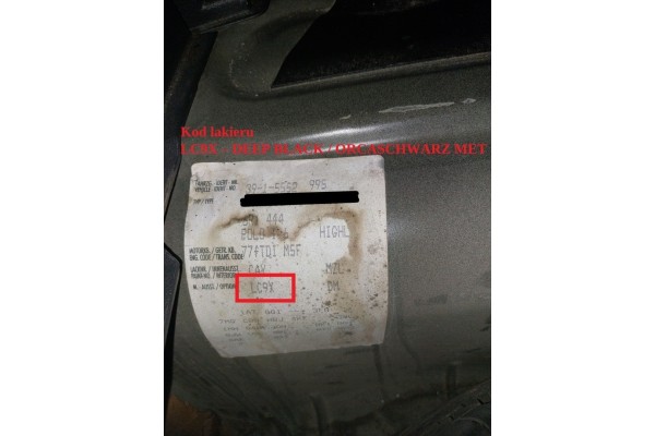 Rear belt rear bath LC9X VW POLO 6R V 5D HB 09 14 Version European