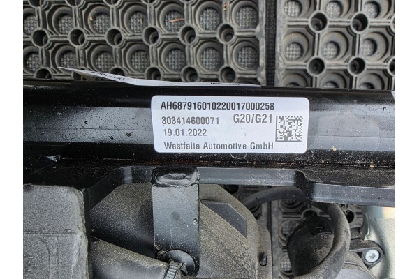 BMW G20 G21 ELECTRIC TOWBAR Customs tariff code 87082990