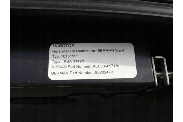 HardTop Body Pack Nissan Navara D23 15 Double ORIGINAL Packaging status replacement