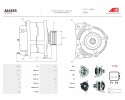 New Alternator A6455S Alternator charging current 160 A