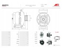 New Alternator A6451S Alternator charging current 150 A
