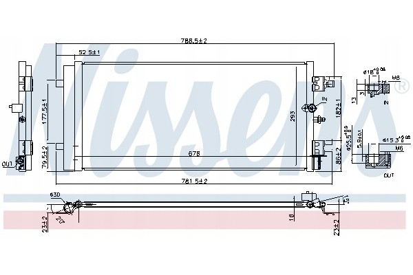 Condenser air conditioning NISSENS 940589 Catalog number of the part AU22051DK