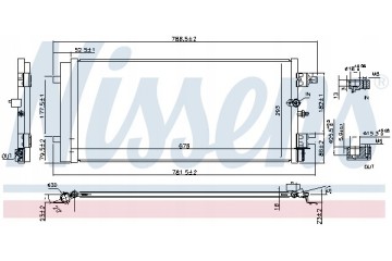 Condenser air conditioning NISSENS 940589 Catalog number of the part AU22051DK