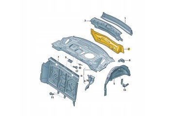 REINFORCEMENT CLOSING PLATE AUDI A4 B8 AVANT 8K9814339 Part manufacturer Audi OE
