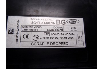 8C1T14A073BG CAJA RELES / FUSIBLES FORD TRANSIT FURGÓN (TT9) FT 350 L   (largo)   LKW   (Camion) 2010 8C1T14A073BG 210202 FORD -