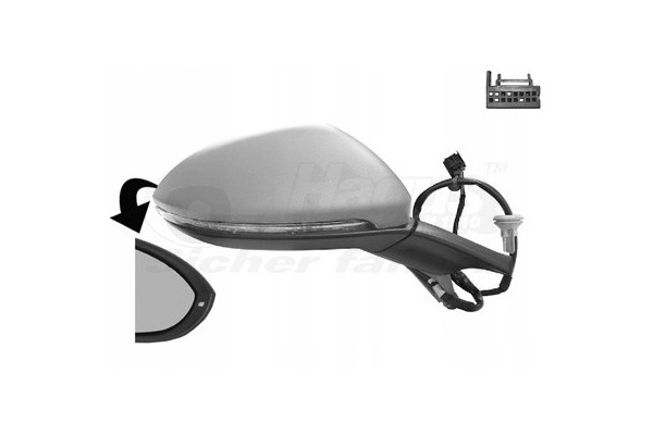 VAN WEZEL EXTERIOR MIRROR VW GOLF VII 08 12 RIGHT