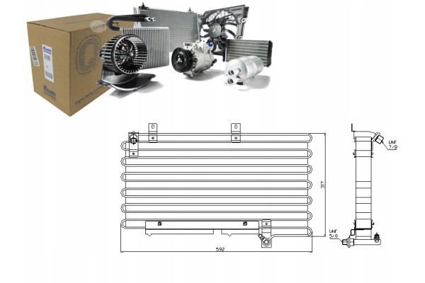 364910_C Air conditioning condenser fits to AUDI 10 Version European