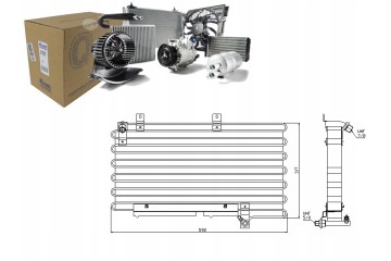 364910_C Air conditioning condenser fits to AUDI 10 Version European