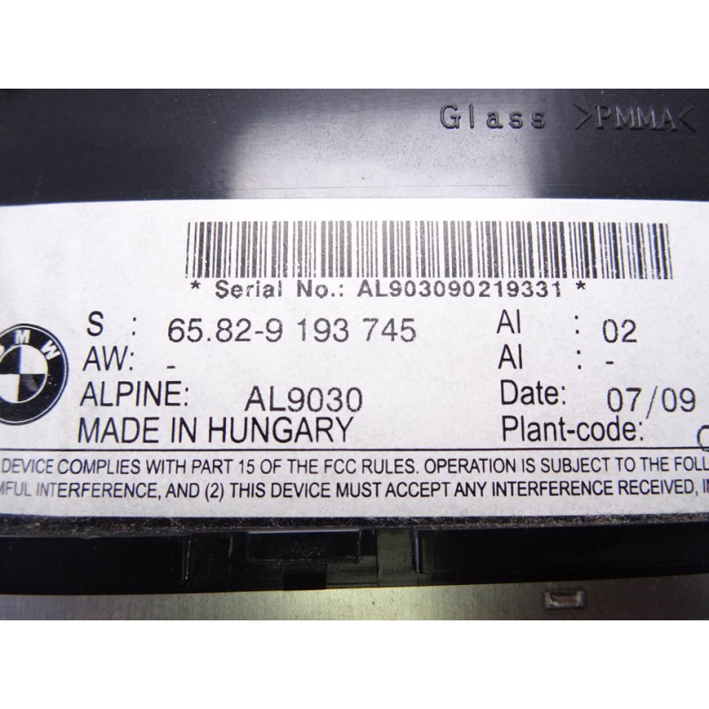 9193745 PANTALLA MULTIFUNCION BMW SERIE 5 BERLINA (E60)