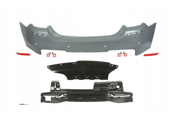 Rear bumper BMW 5 F10 F11 12 09 02 17 sedan with spoiler M package