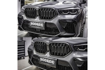 Carbon Grill Dummy Kidney BMW X6 G06 F96 Double Slat 20202023 Pre LCI Car type passenger cars