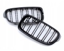 DUMMY GRILL KIDNEY BMW 3 F30 F31 12 19 BLACK GLOSS 2 RIBS SET Part manufacturer TOPGER