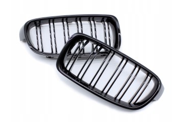 DUMMY GRILL KIDNEY BMW 3 F30 F31 12 19 BLACK GLOSS 2 RIBS SET Part manufacturer TOPGER