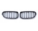 DUMMY GRILL KIDNEY BMW 3 F30 F31 12 19 BLACK GLOSS 2 RIBS SET Color black