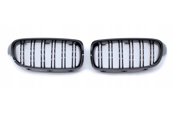 Rejilla Delantera Dummy BMW F30 F31 2012-2019 Negra Brillante Doble Ba