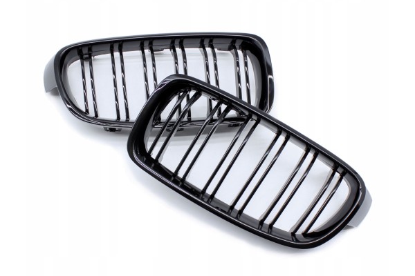 Rejilla Delantera Dummy BMW F30 F31 2012-2019 Negra Brillante Doble Ba