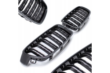 Rejilla Delantera Dummy BMW F30 F31 2012-2019 Negra Brillante Doble Ba