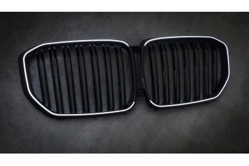 LED DUMMY GRILL KIDNEY BMW X5 G05 2019 BLACK GLOSS 2 RIBS ICONIC GLOW Packaging status original